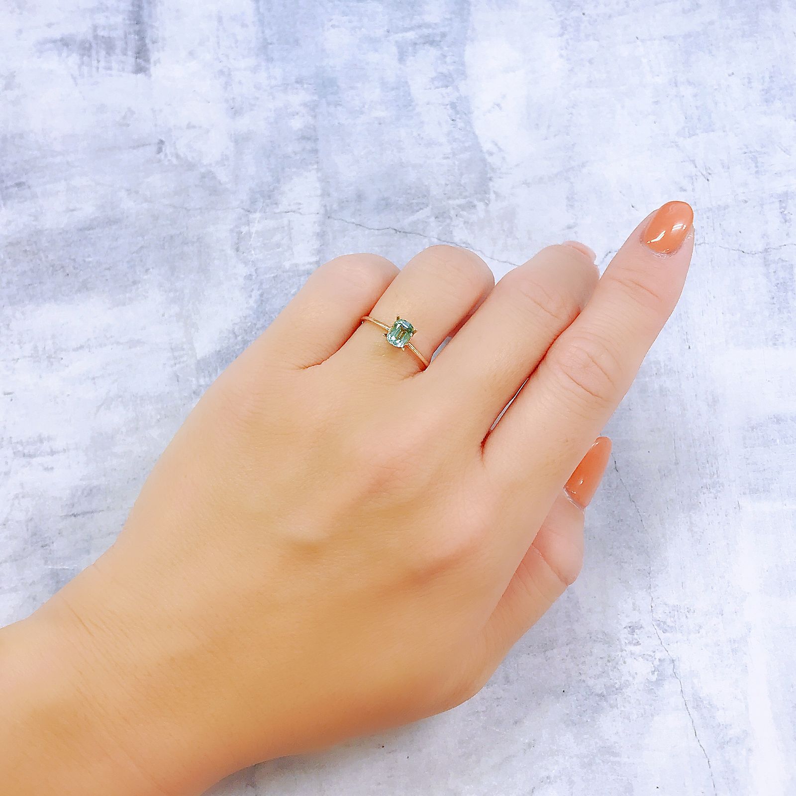 ブルーグリーントルマリン(宝石名トルマリン)アフガニスタン産 0.57ct 識別済[221018345]5.7x4.3mm前後