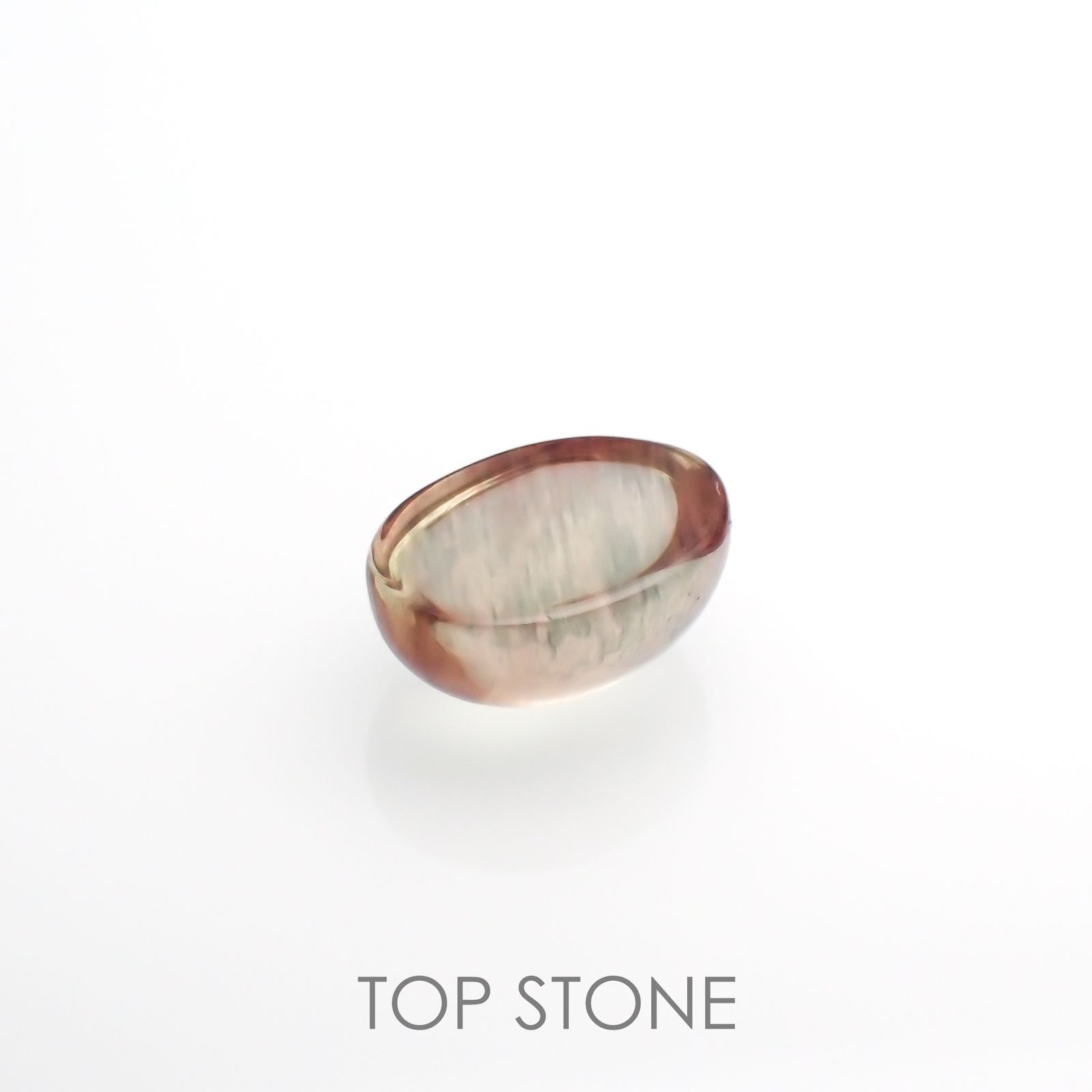 バイカラーアンデシン(宝石名アンデシン)チベット産 1.54ct 識別済[220114688]8.1x6.1mm前後