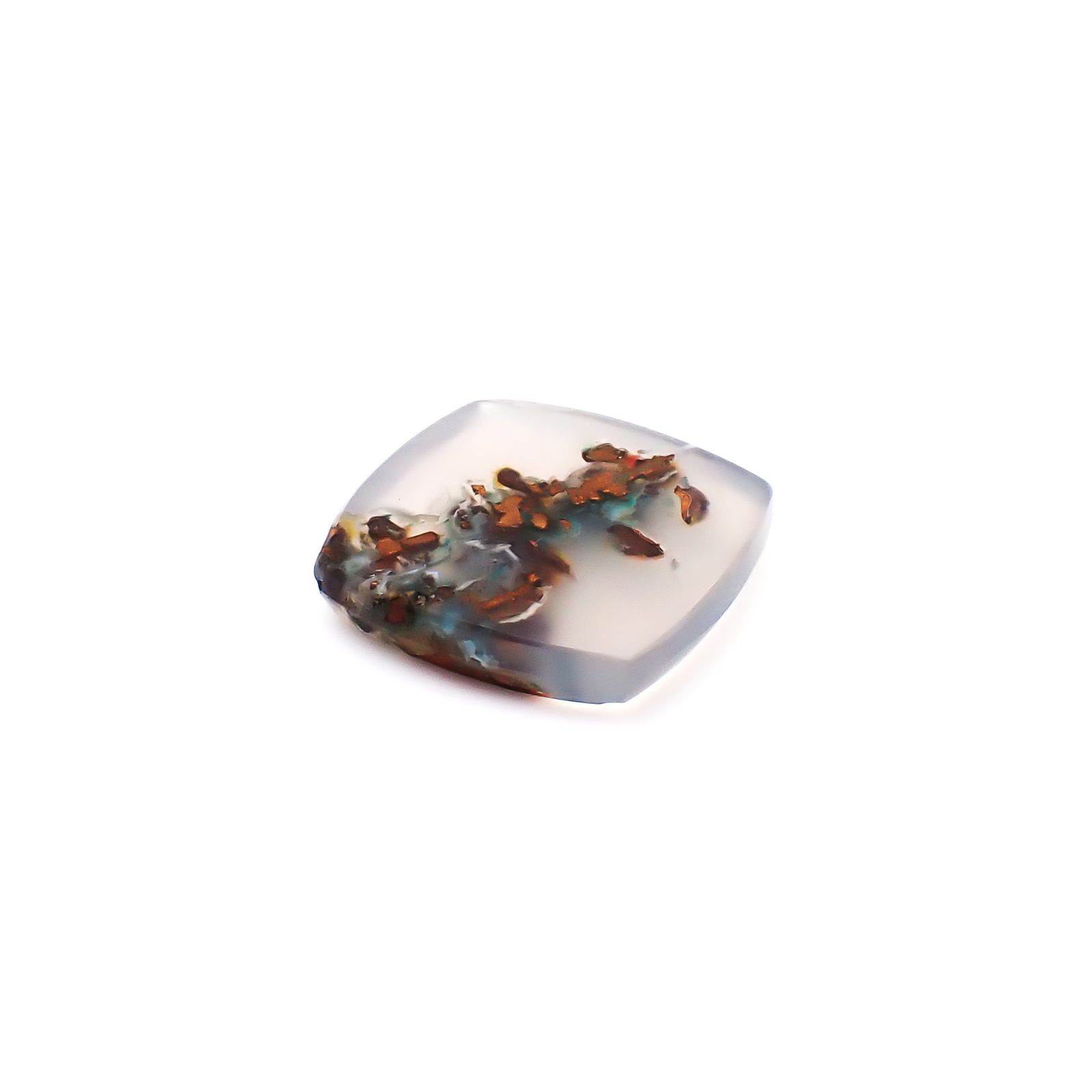 コッパークリソコラインカルセドニー インドネシア産 11.45ct / 16.4x16.3mm前後 [260932800]
