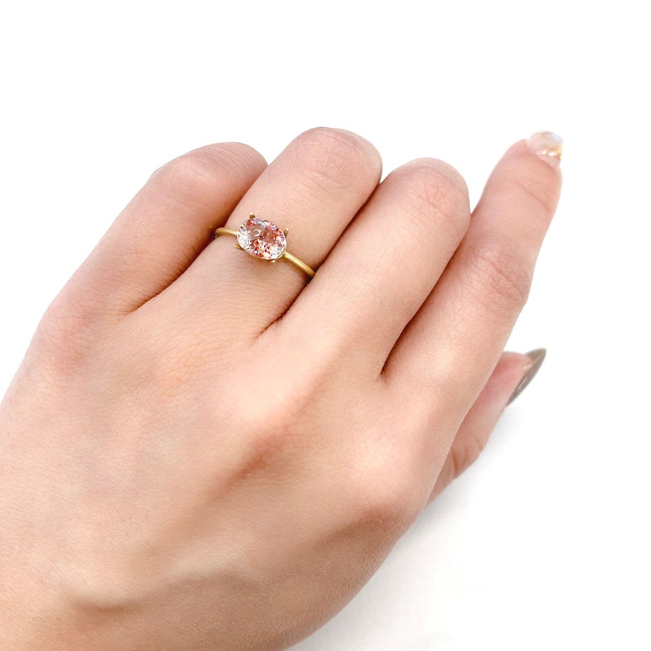 ファイヤークォーツ ナイジェリア産 ルース 0.99ct[210510706]7.4×5.8mm前後