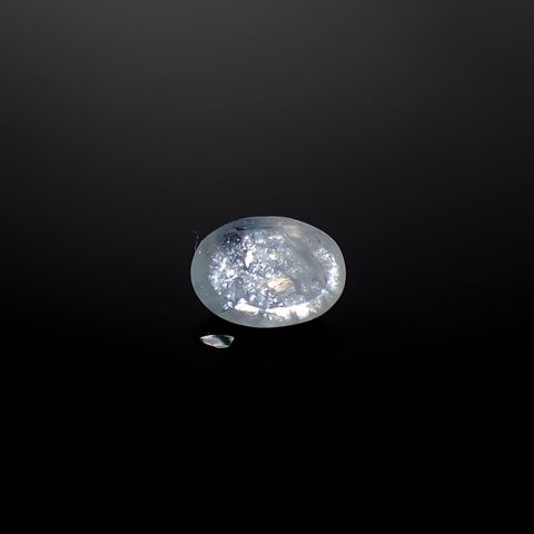 イリデッセンスアクアマリン ブラジル産 1.35ct [250730706]9x6.6mm前後