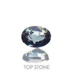 サファリン(宝石名ブルー・サフィリン) スリランカ産 0.387ct ソ付(彩珠)[20106502]4.8×3.5mm前後