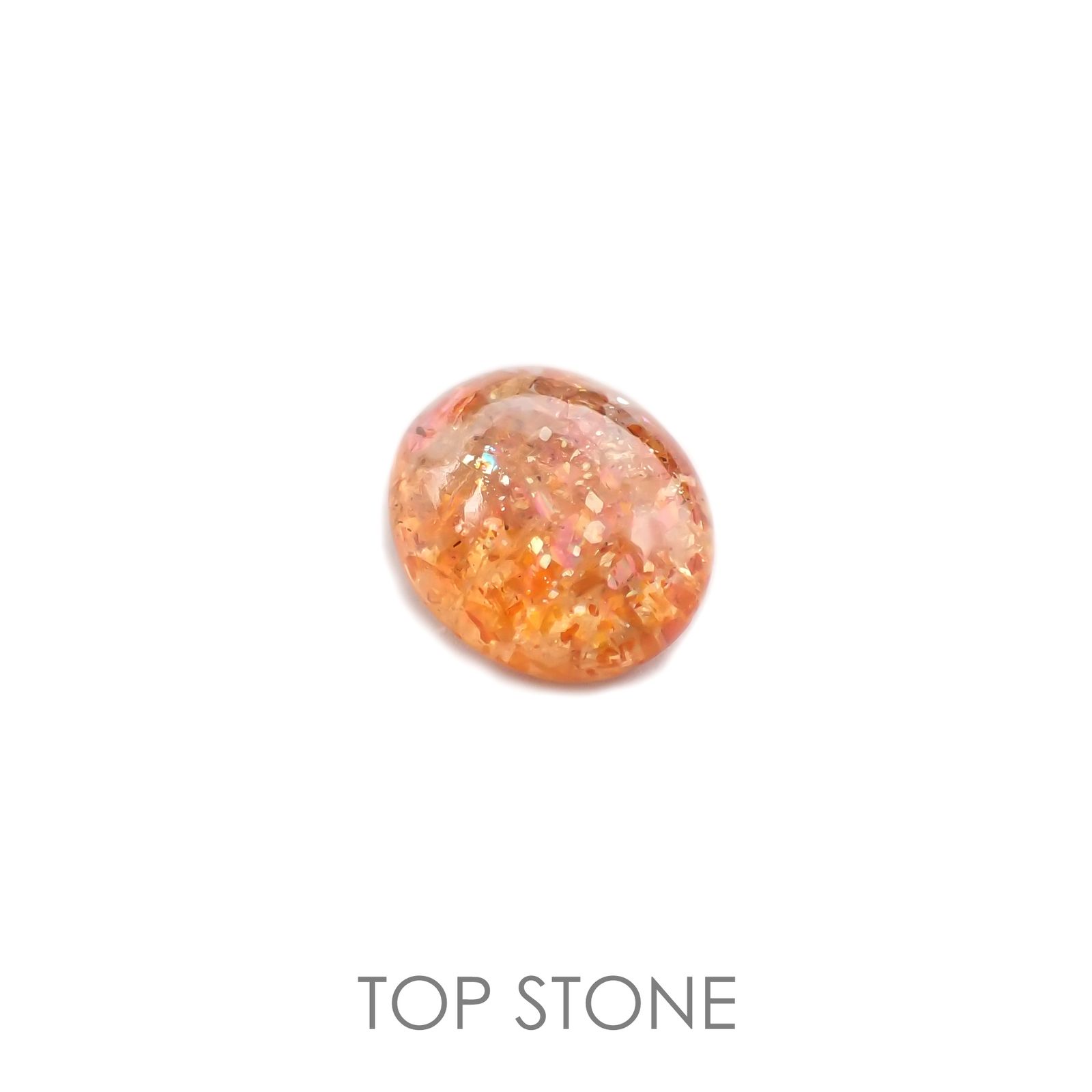 イリュージョンサンストーン(宝石名フェルドスパー) タンザニア産 2.53ct 識別済[210510862]10.1×8.1mm前後