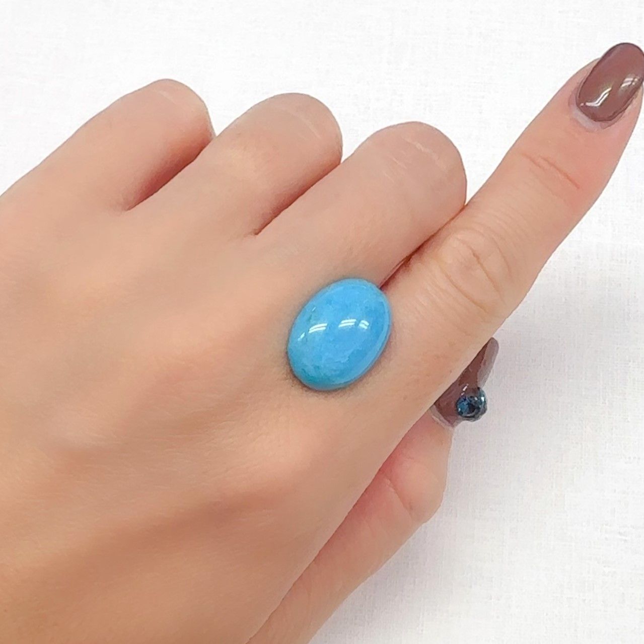 ターコイズ アメリカ・アリゾナ州キングマン産 9.26ct[240627864]18x13mm前後