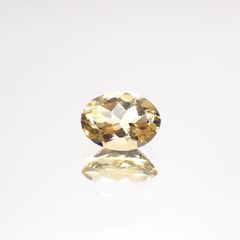 イエローベリル(宝石名イエロー・ベリル)ブラジル産 0.74ct 識別済[220515859]6.8x5.1mm前後