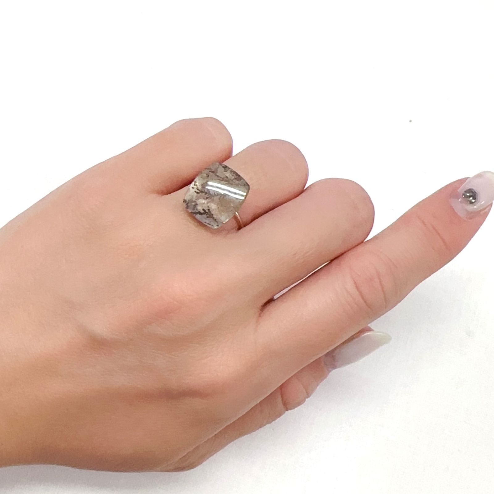 デンドリチッククォーツ ブラジル産 7.31ct[231224901]14x125mm前後