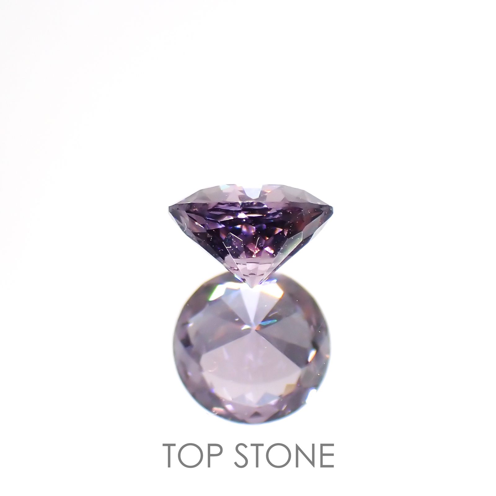 ラベンダーピンクスピネル(宝石名スピネル)ビルマ/マダガスカル産 0.61ct 識別済[220114554]5.1x5.1mm前後