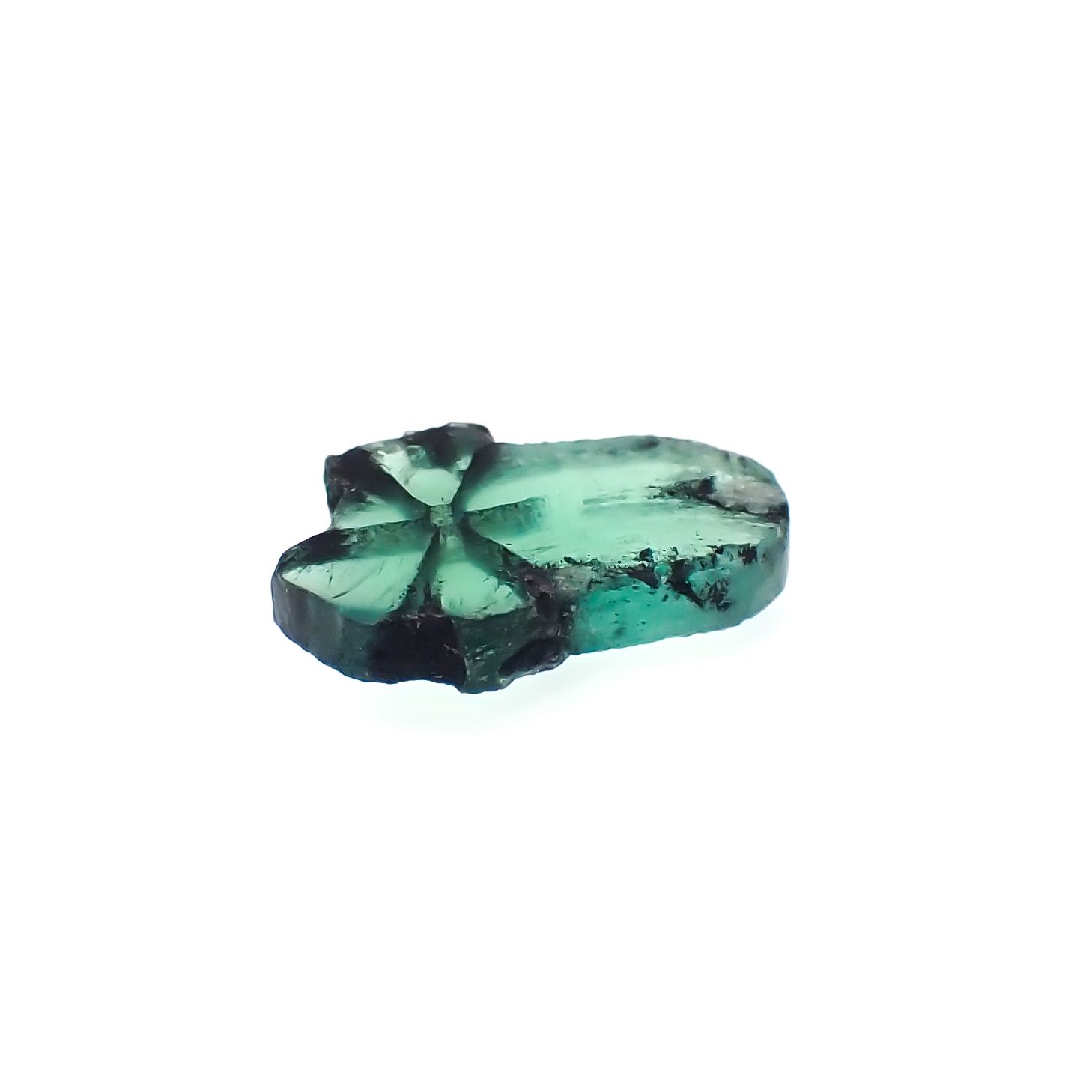 トラピッチェエメラルド コロンビア産 1.42ct[230923487]7.4x11.2mm前後