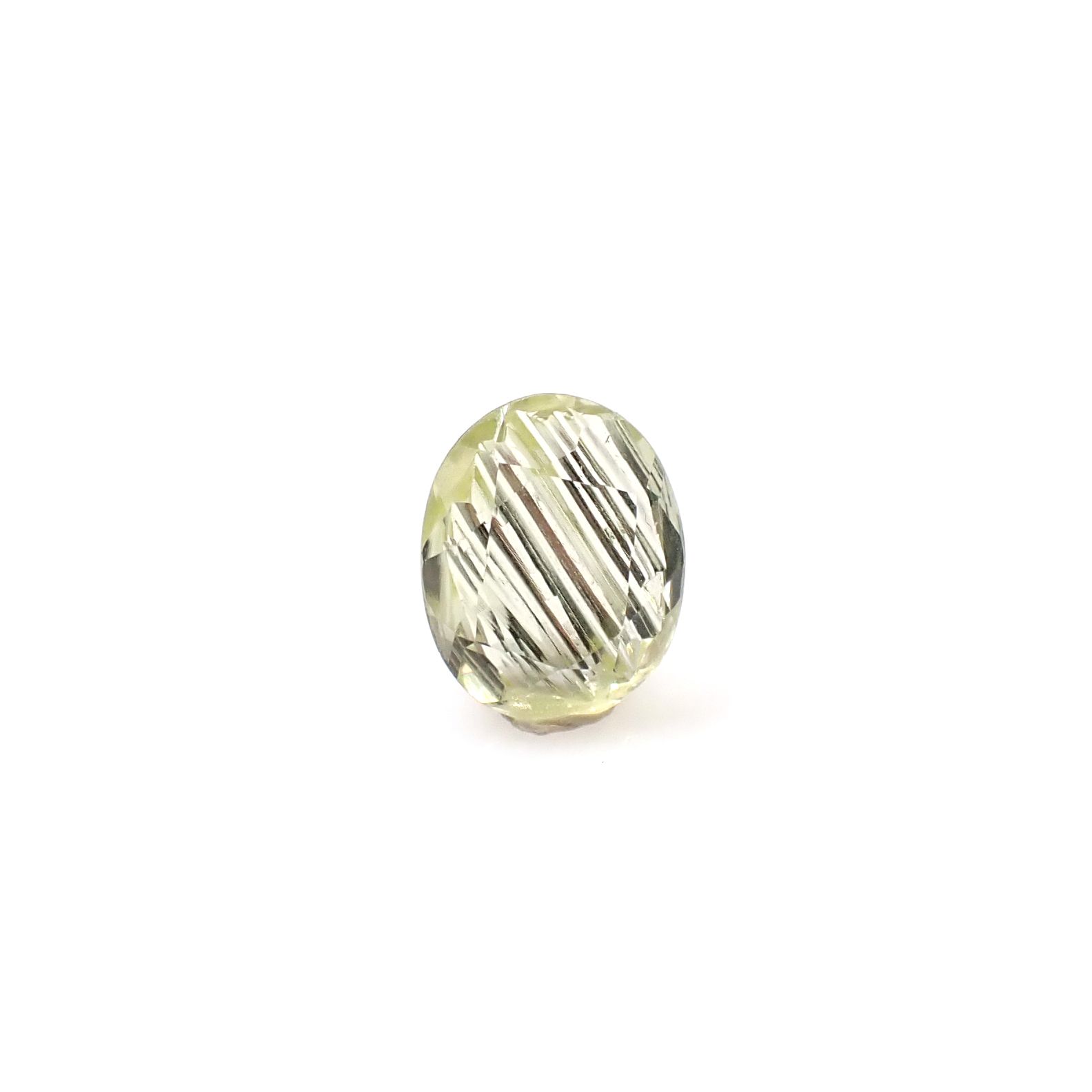 ◇甲州貴石切子Plus Three◇シリマナイト カード付き(宝石名シリマナイト)インド産 1.39ct 識別済[250630489]8.9x7mm前後