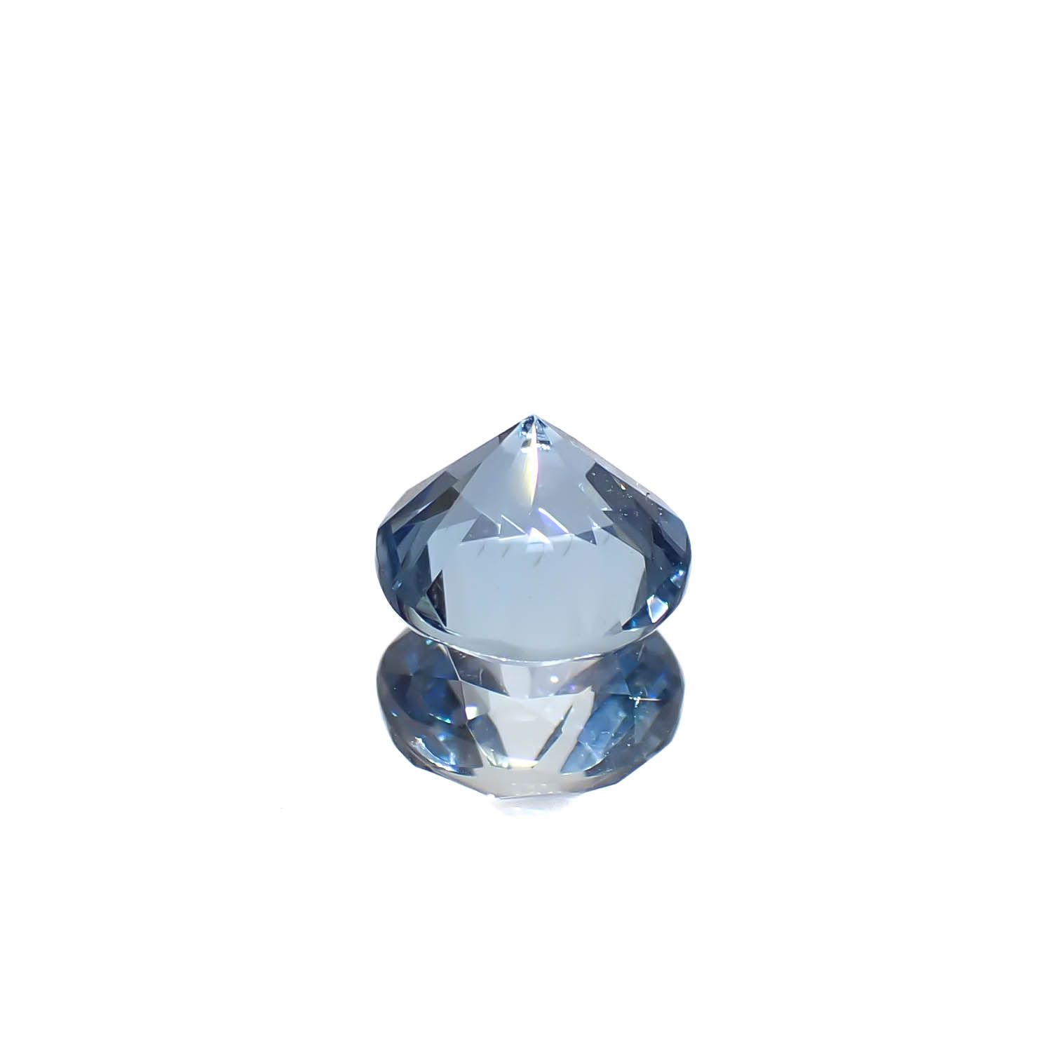 タトゥーアクアマリン ブラジル・ミナスジェライス州タトゥー鉱山産 0.69ct[240929126]5.9x5.8mm前後