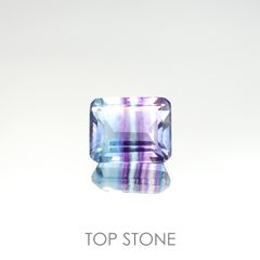 パーティカラーフローライト(宝石名フルオライト)ブラジル産 4.45ct 識別済[220115095]10.2x8.1mm前後