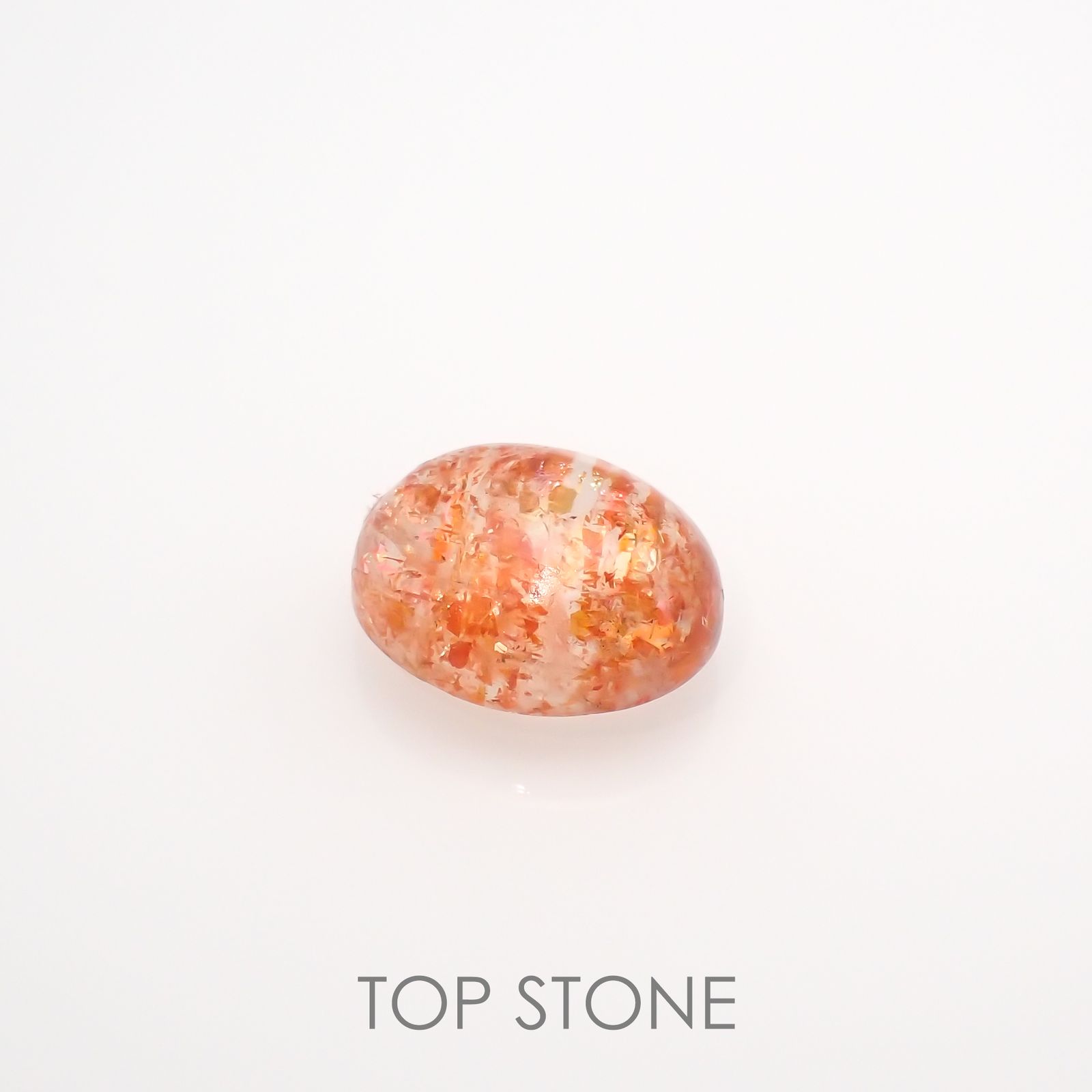 イリュージョンサンストーン(宝石名フェルドスパー) タンザニア産 3.11ct 識別済[210812315]10.2×8.2mm前後