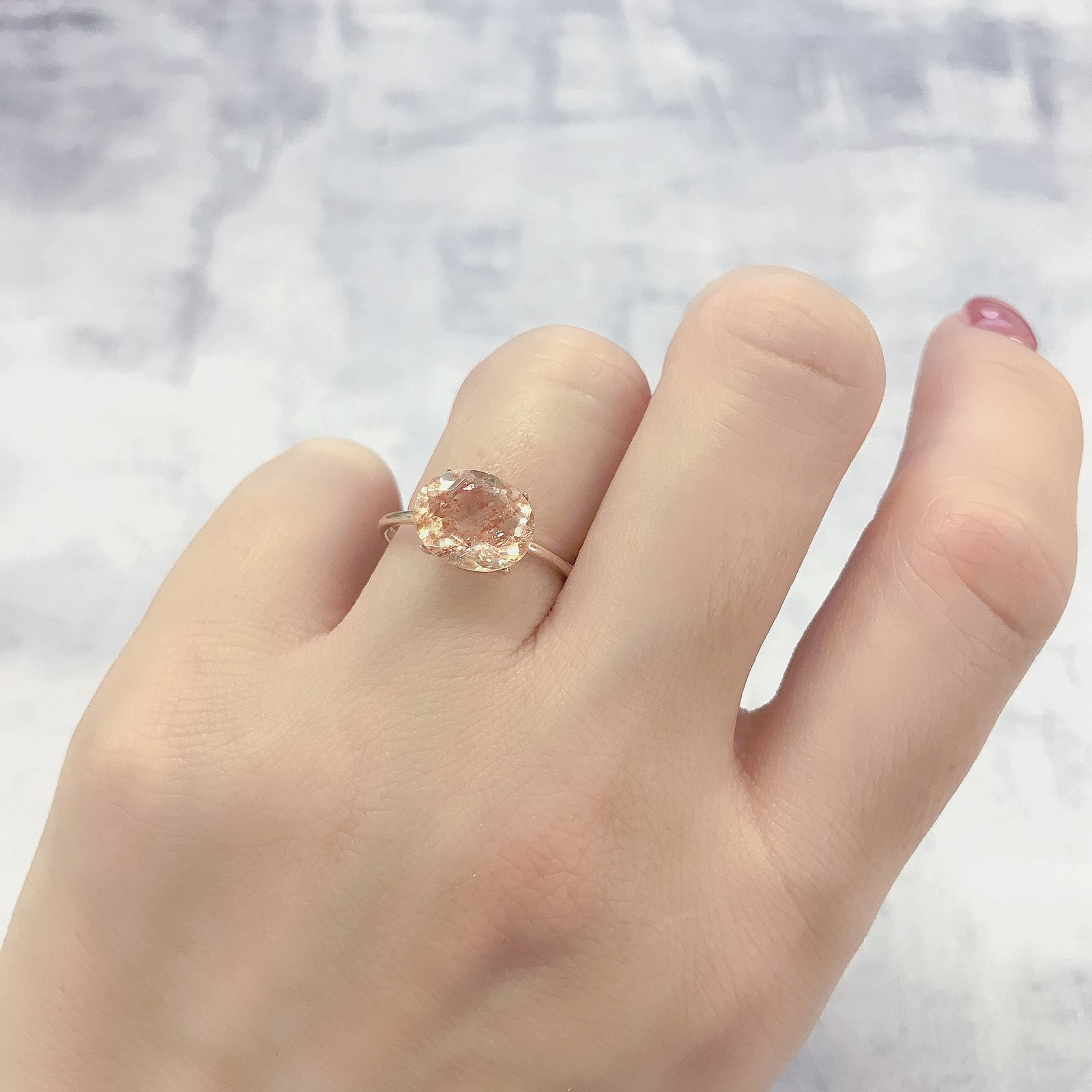イリュージョンサンストーン インド産 2.35ct[220114211]10x8mm前後