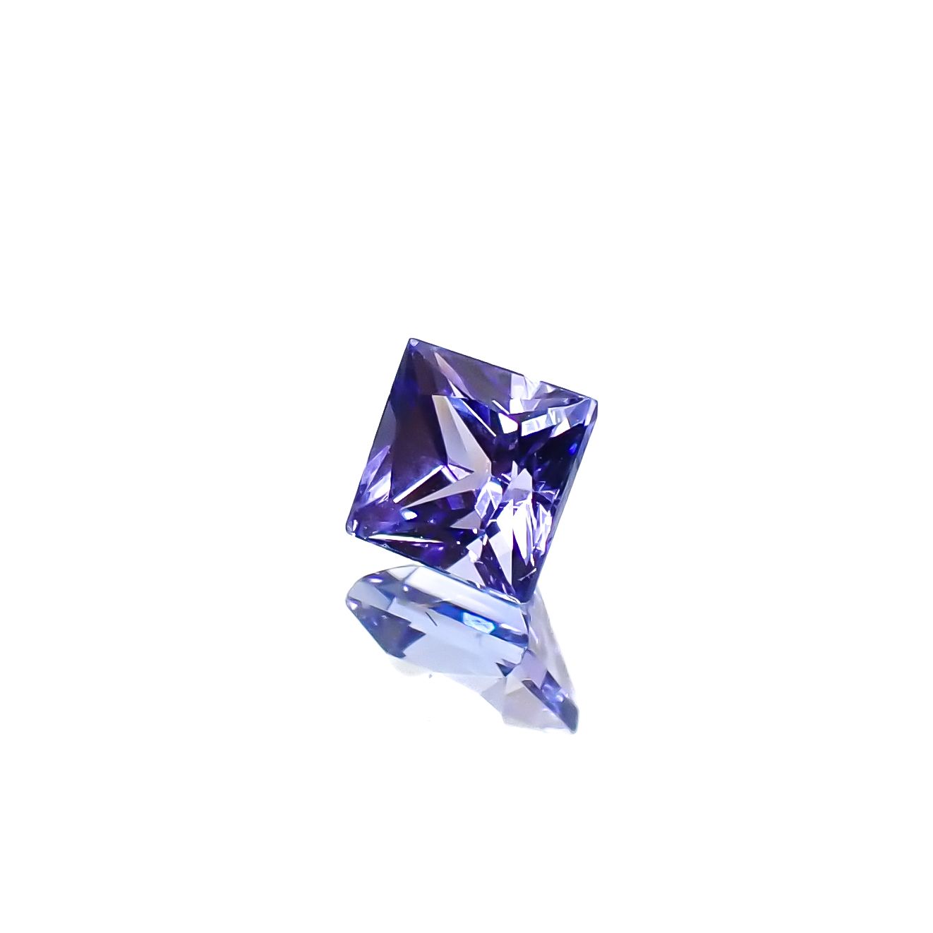 ◇プリンセスカット◇タンザナイト タンザニア産 0.42ct[240427141]4x3.9mm前後