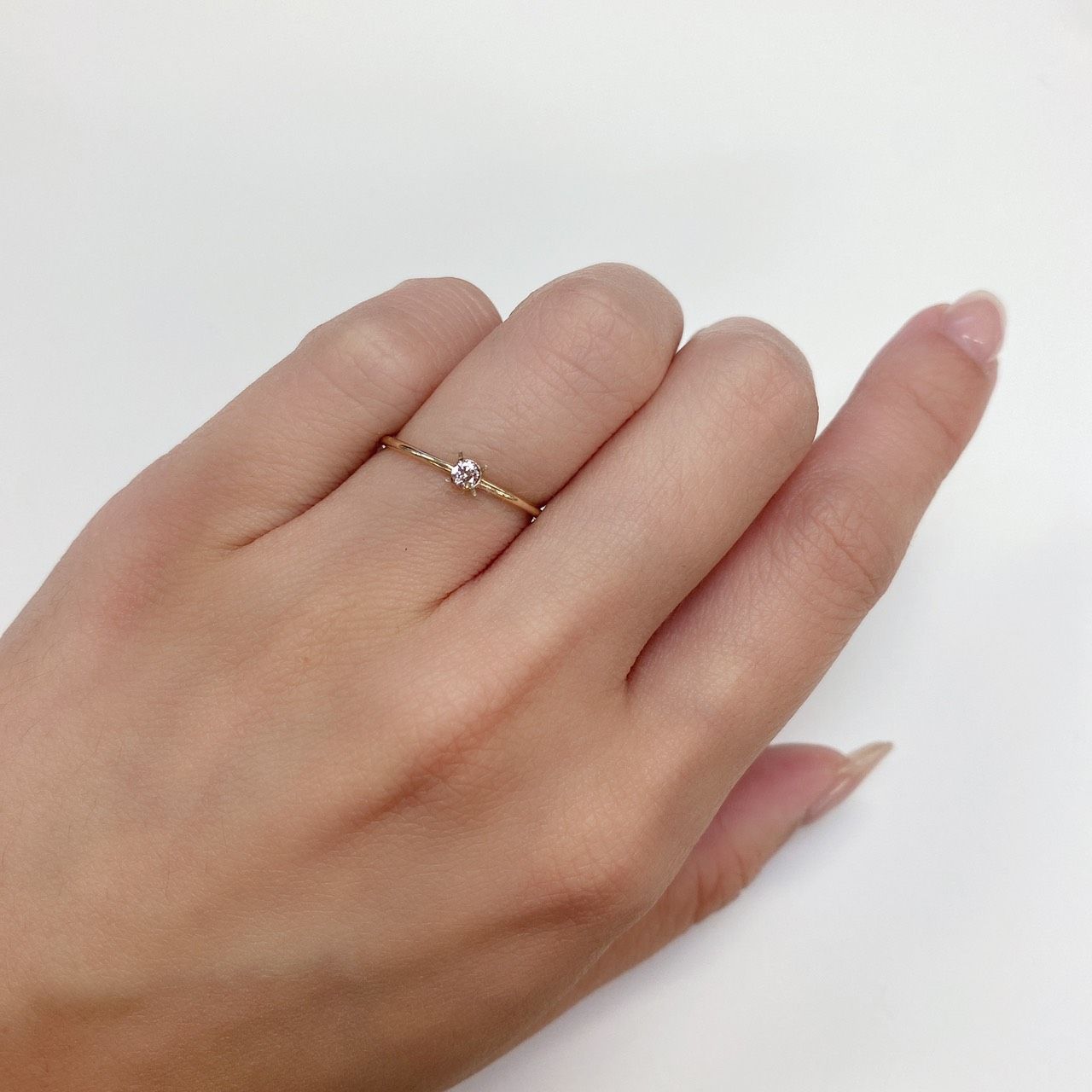 ピンクダイヤモンド SI-2 / FANCY LIGHT BROWN PINK ソーティング付 ルース 0.069ct[210611081]2.5×2.6mm前後