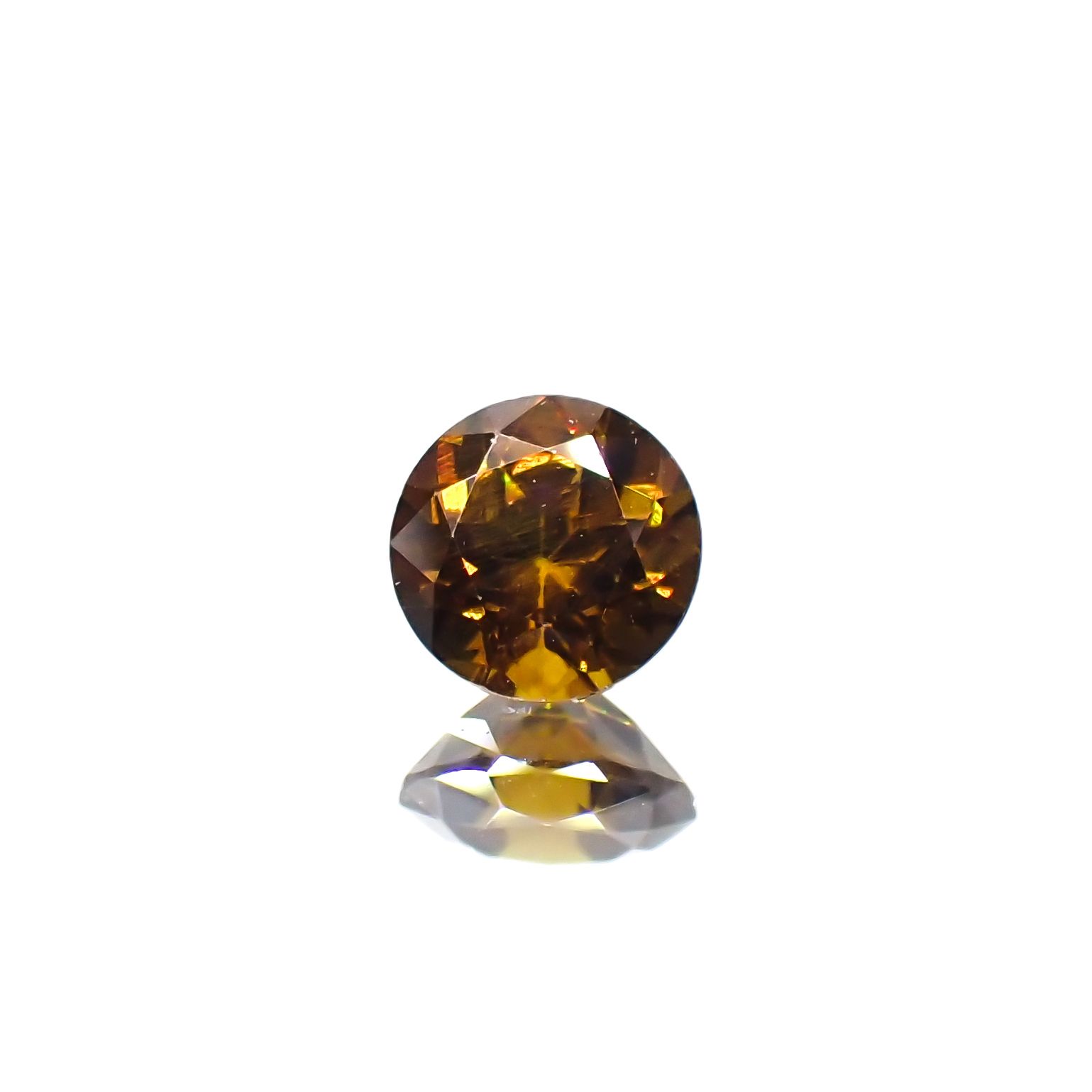 アンドラダイトグロッシュラーガーネット(宝石名アンドラダイト/グロッシュラー・ガーネット)ナミビア産 0.49ct 識別済[231224549]4.7x4.7mm前後