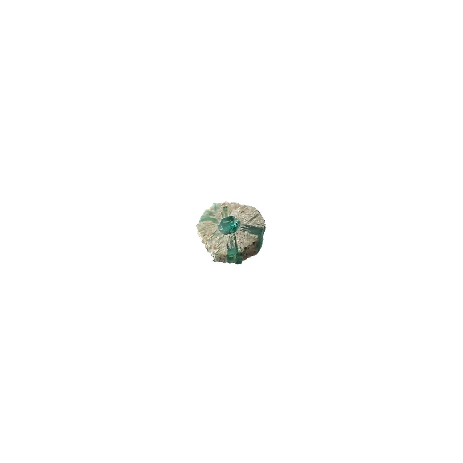 逆トラピッチェエメラルド 原石 コロンビア産 0.26ct[240627842]4.5x4.3mm前後