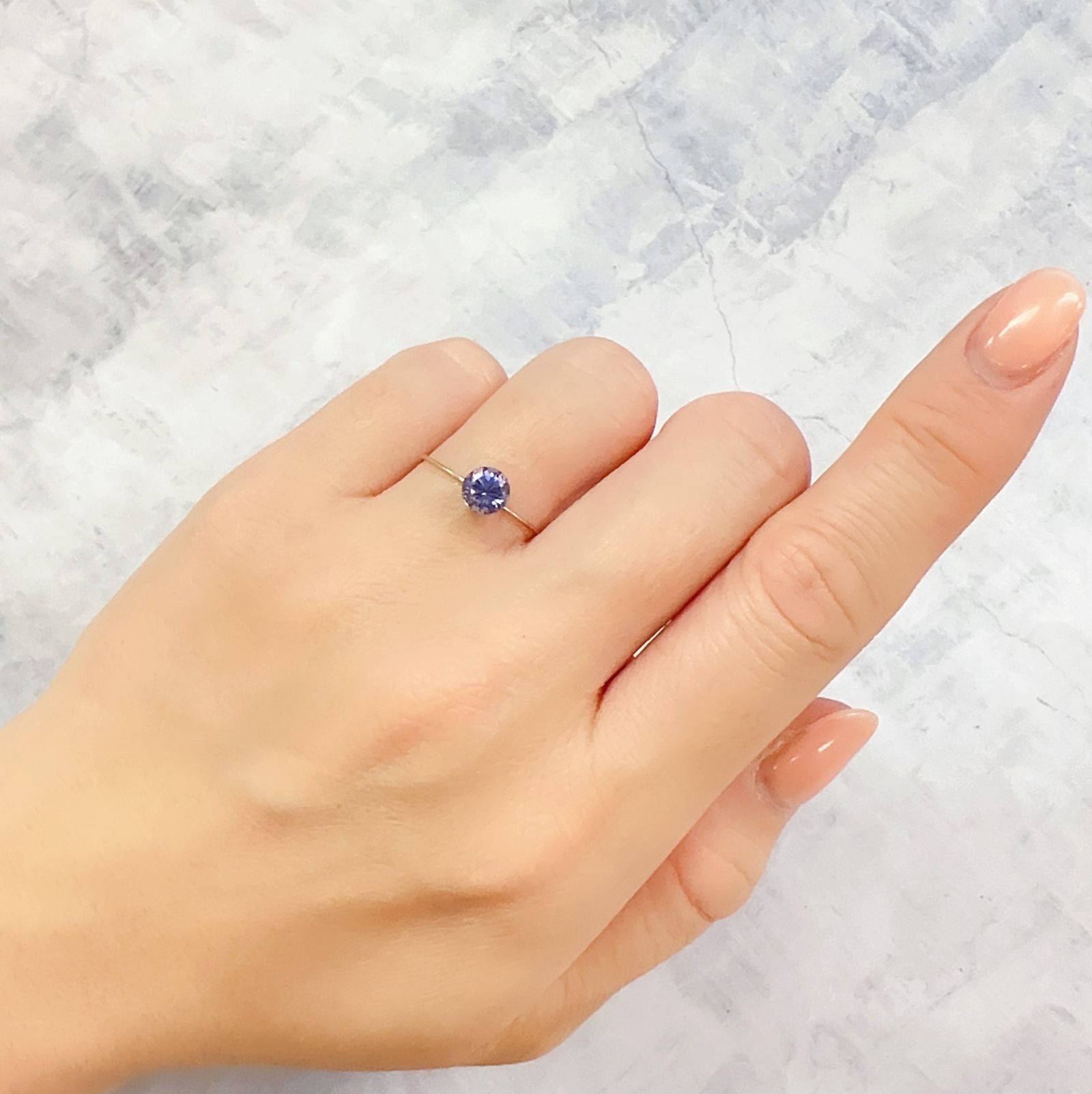 タンザナイト(宝石名タンザナイト)タンザニア産 0.72ct 識別済[230120194]5.5x5.4mm前後