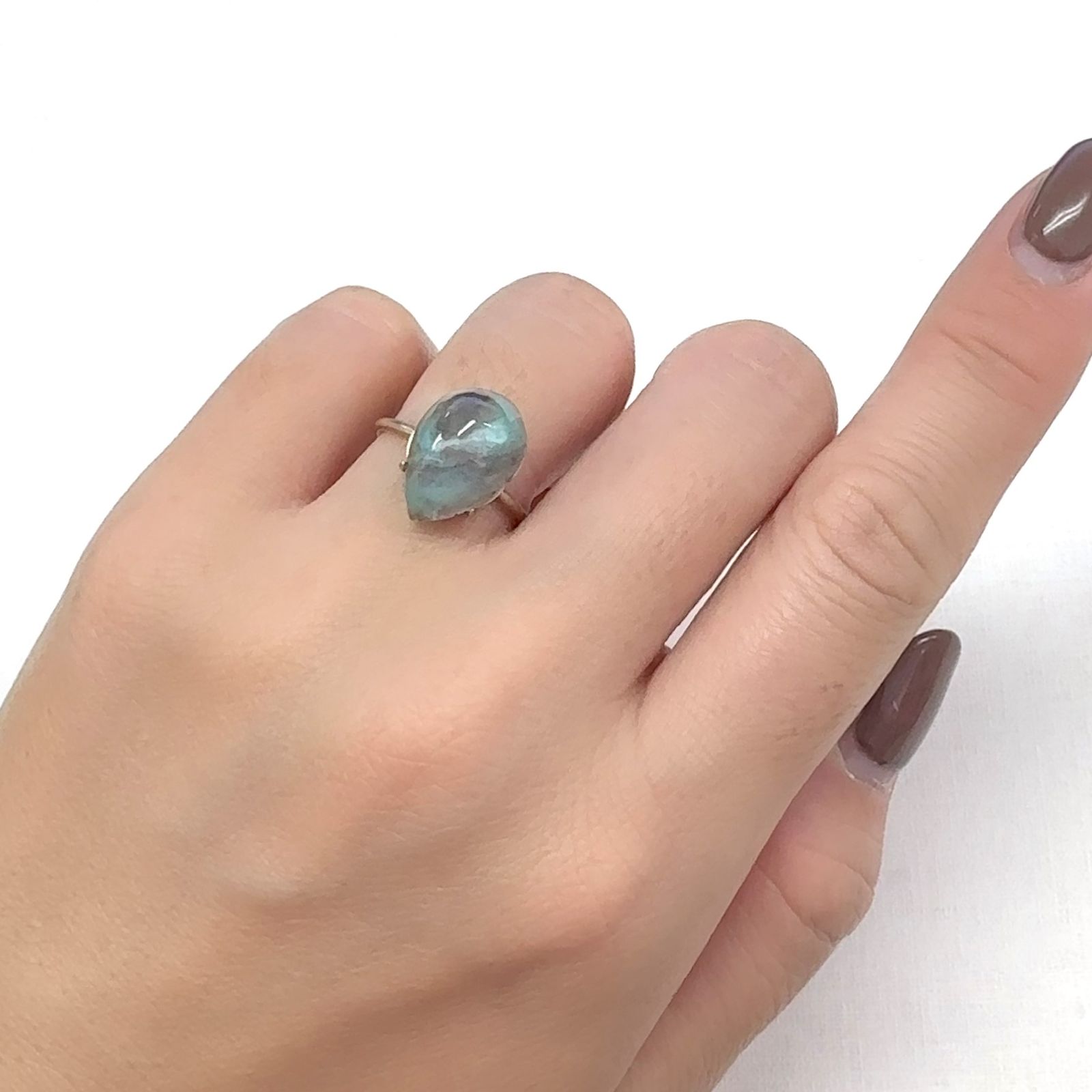 アホイトインクォーツ 南アフリカ・メッシーナ鉱山産 6.13ct [241029309]14.6x10.2mm前後