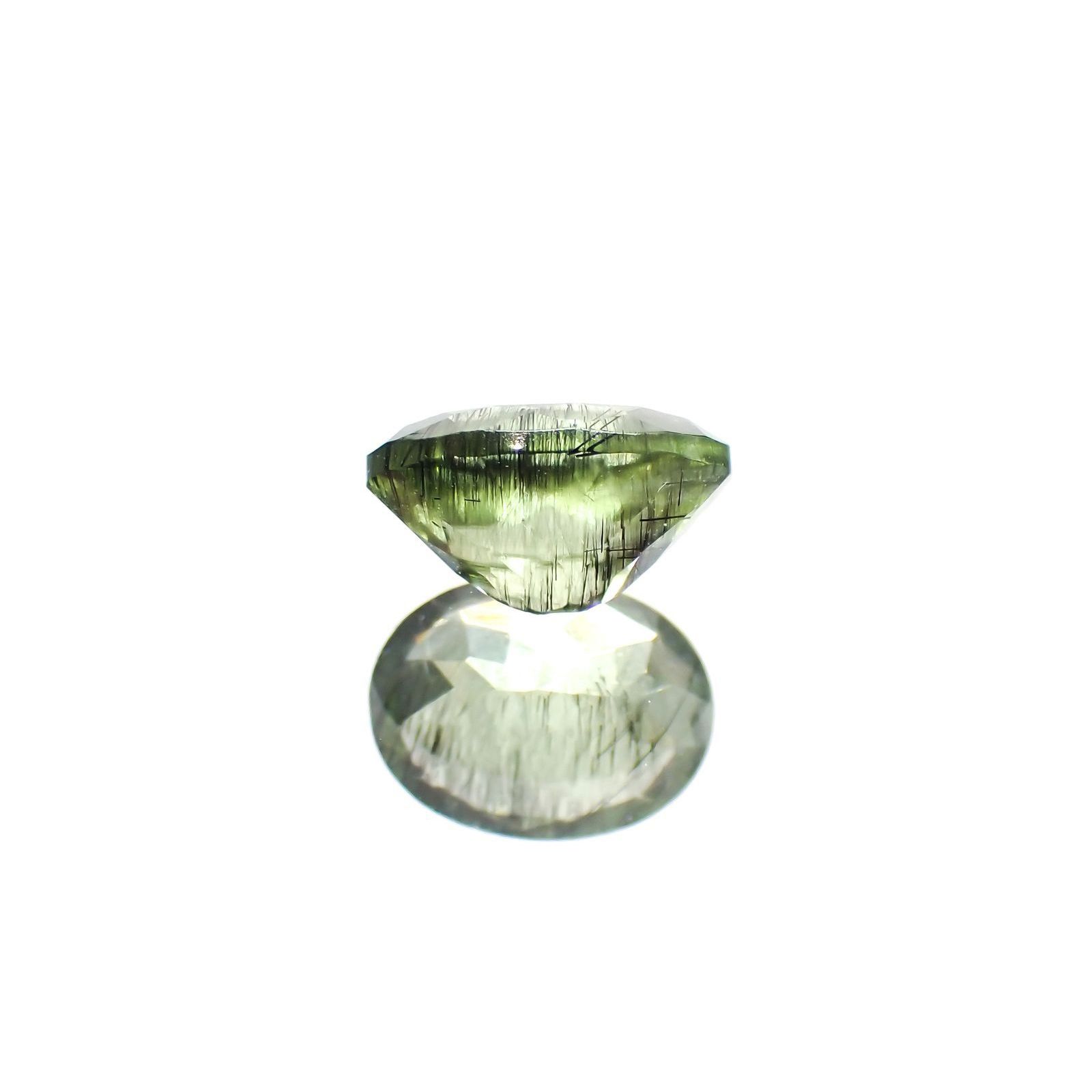 ルドウィジャイトインペリドット(宝石名ルドウィジャイトインペリドット) パキスタン産 識別済 1.52ct / 8x6.2mm前後 [260413493]