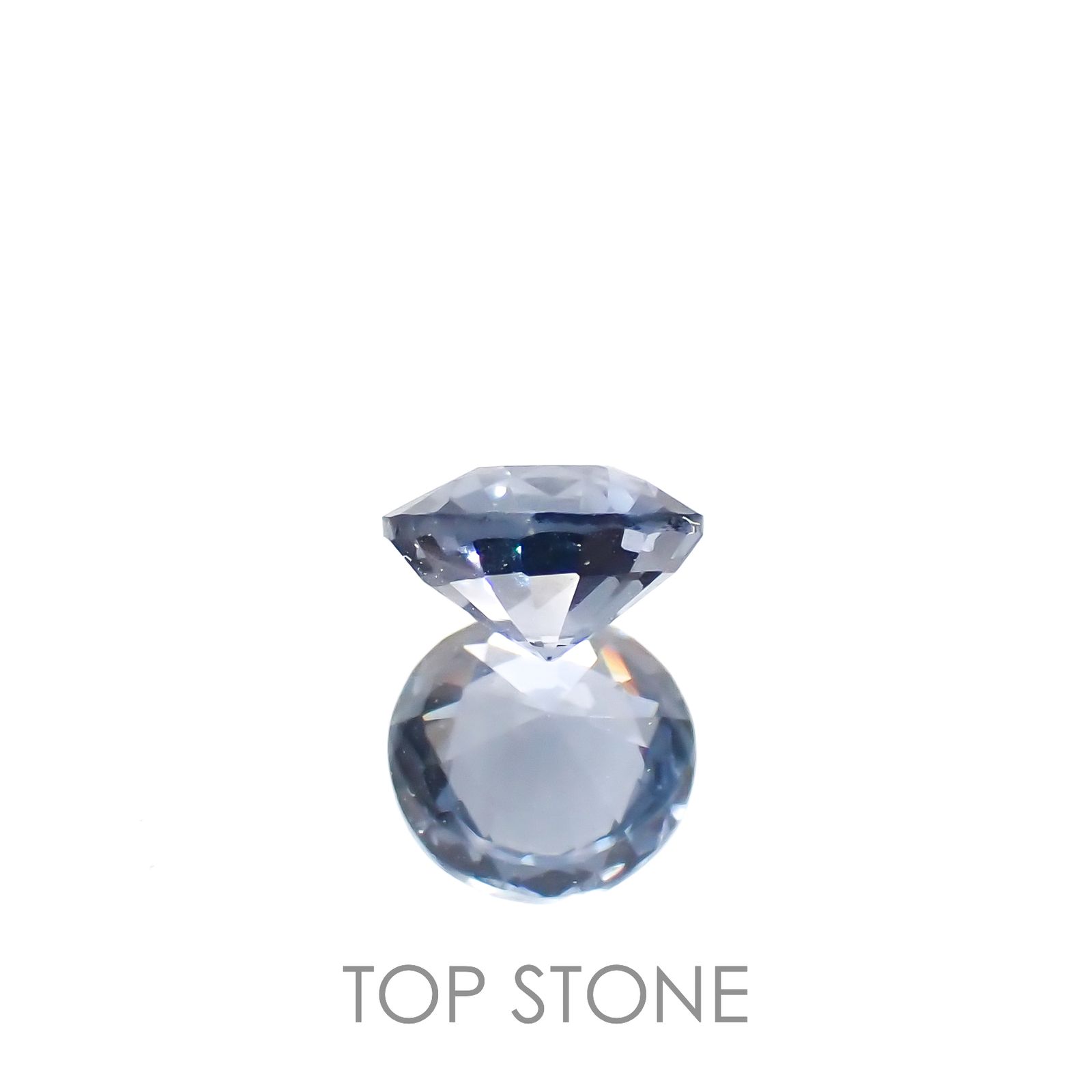 グレイッシュブルースピネル(宝石名スピネル)ビルマ/マダガスカル産 0.84ct 識別済[230220601]5.7x5.7mm前後