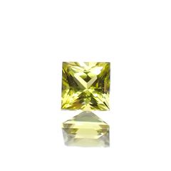 ◇プリンセスカット◇カナリートルマリン ザンビア・カナリー鉱山産 0.14ct[230823151]2.9x2.9mm前後