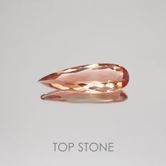 オレゴンサンストーン(宝石名ラブラドライト・サンストーン) アメリカ・オレゴン州産 3.393ct ソ付(彩珠)[20073674]20.7×6.9mm前後
