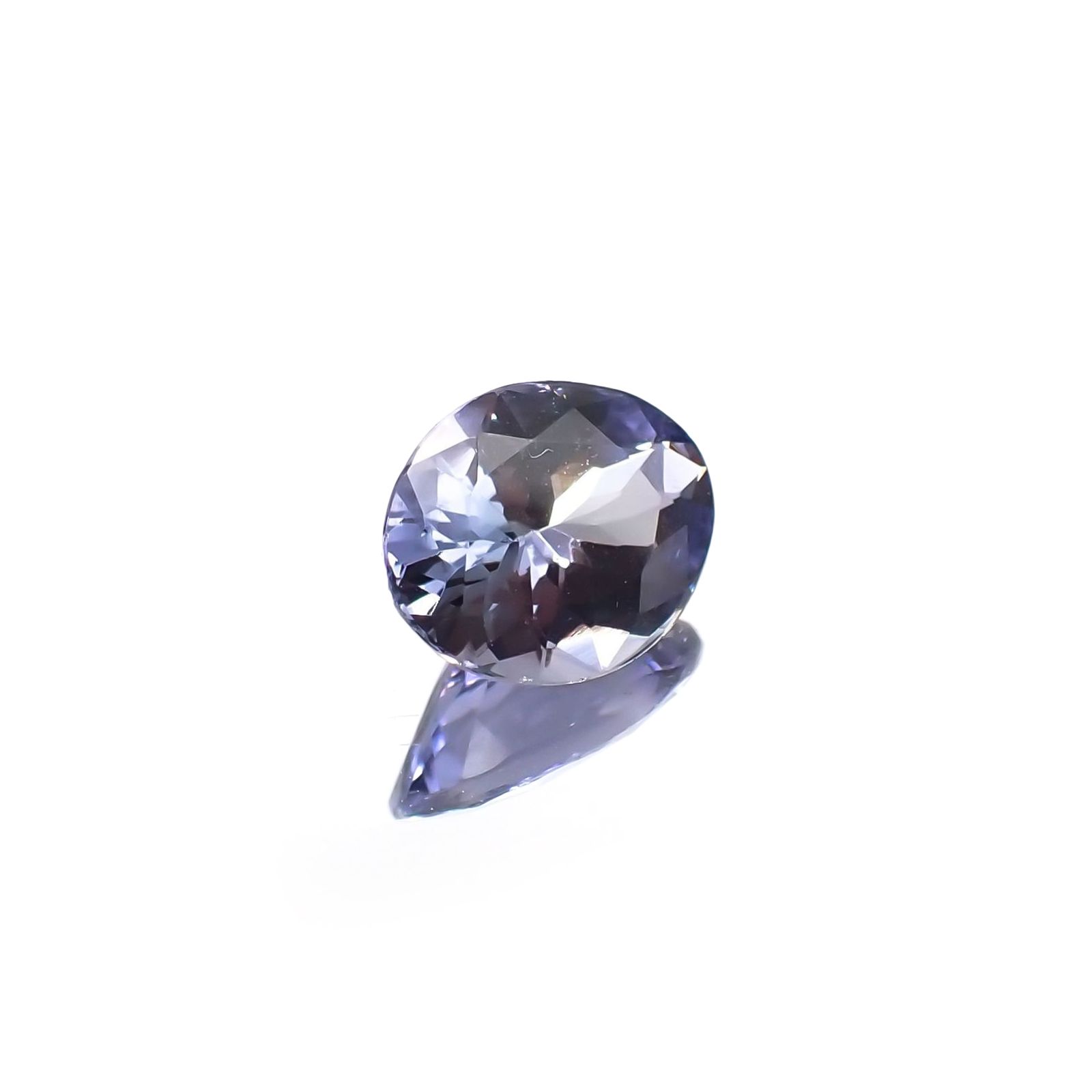 バイカラータンザナイト(宝石名タンザナイト) タンザニア産 ソ付(彩珠) 1.665ct / 8.9x6.8mm前後 [210711829]