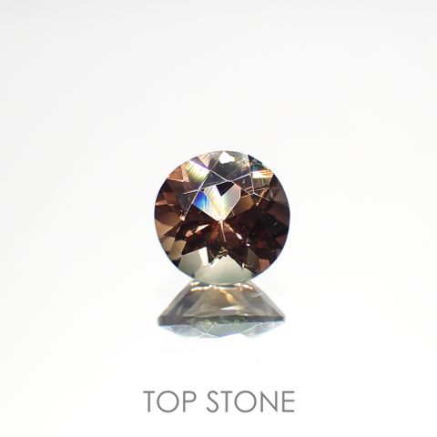 バイカラーオレゴンサンストーン(宝石名ラブラドライト)アメリカ・オレゴン州産 0.68ct 識別済[220114650]6.1x6mm前後