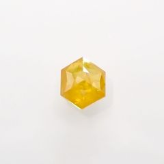 ◇ヘキサゴンアンティークカット◇イエローダイヤモンド(宝石名ダイアモンド) 南アフリカ産 0.10ct 識別済[210813120]2.6×2.6mm前後