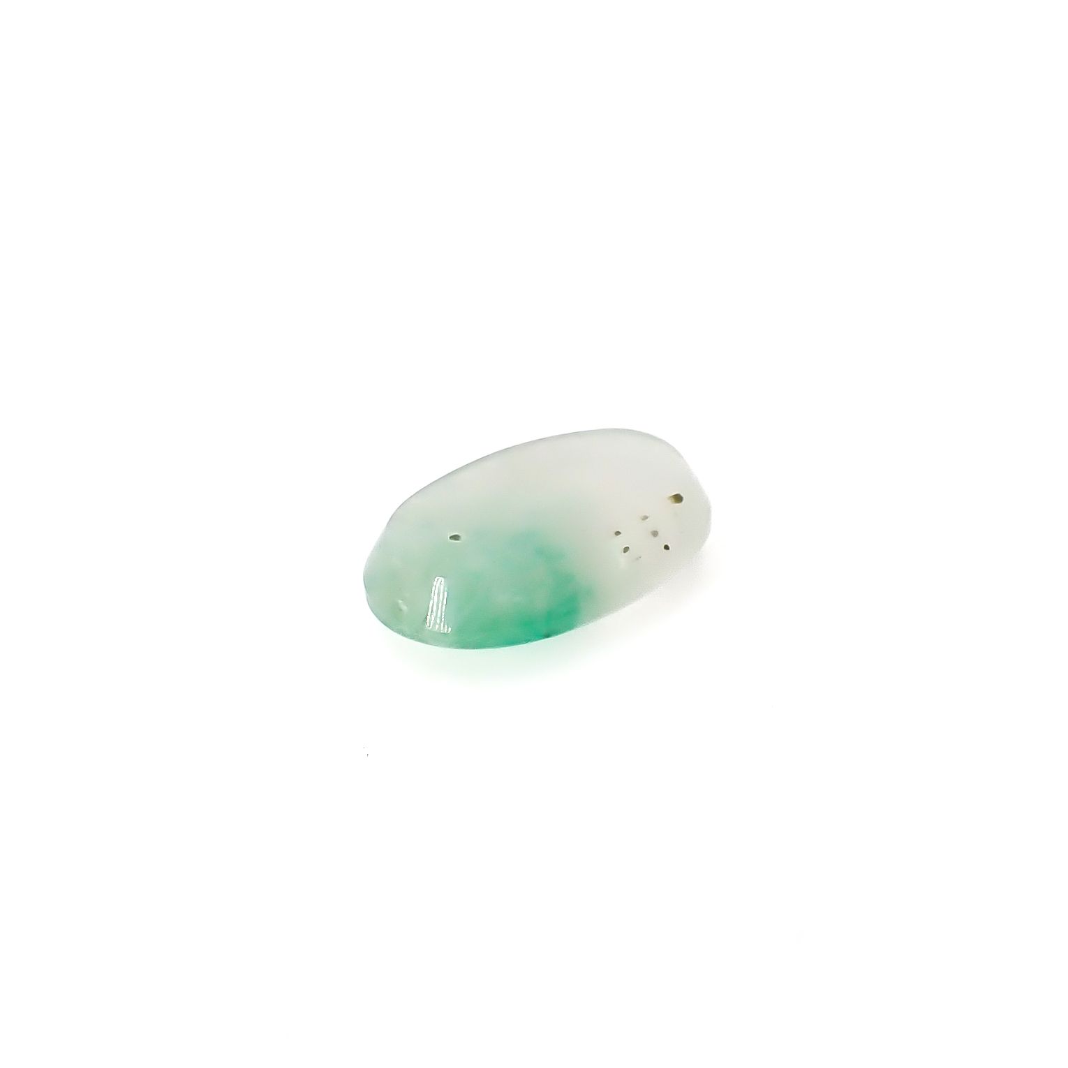 エメラルドインクォーツ ブラジル産 4.96ct / 14.6x9.5mm前後 [260432035]