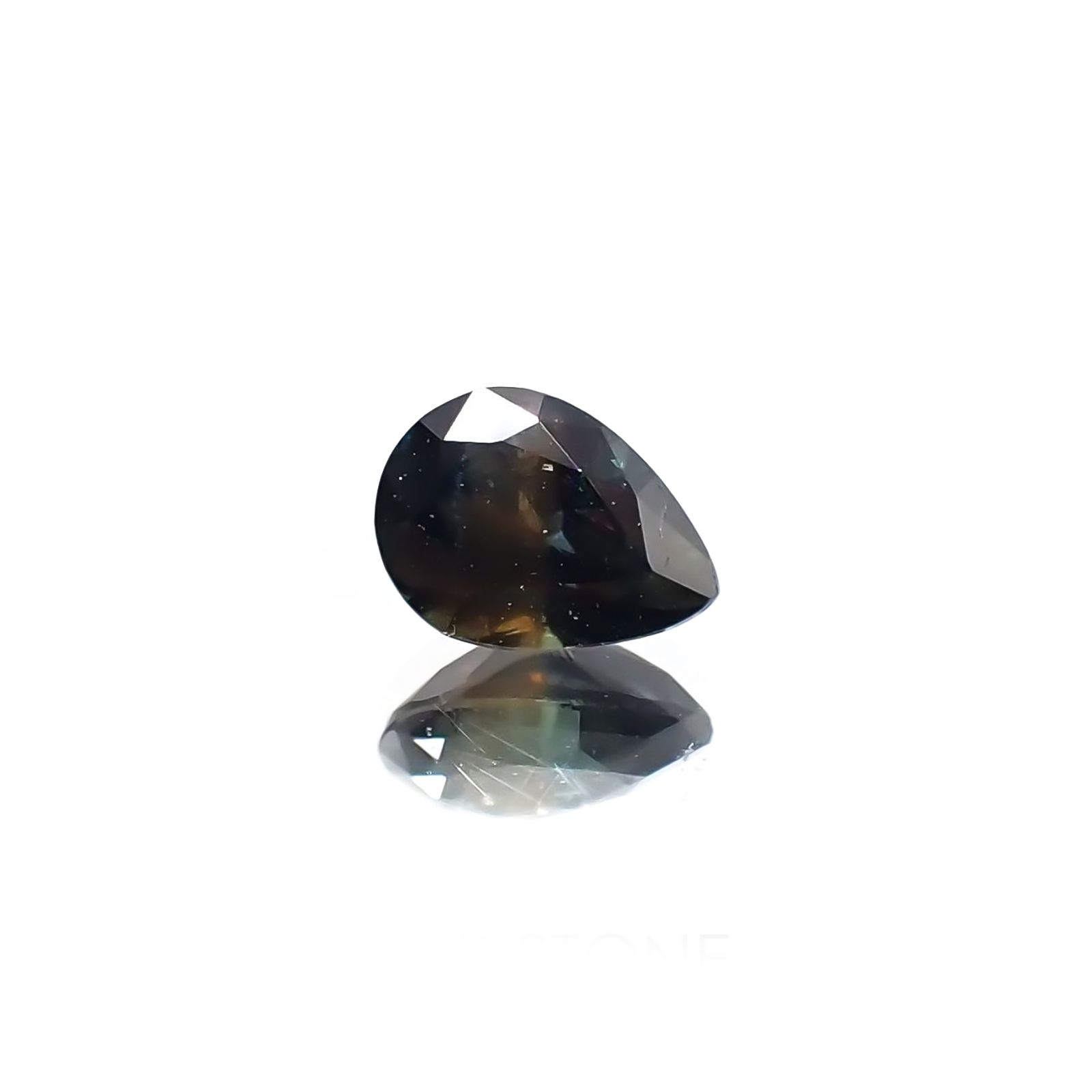 ゴールドシーンサファイア 非加熱(宝石名シーン・サファイア) ケニア産 識別済 0.46ct / 5.4x3.9mm前後 [260812068]