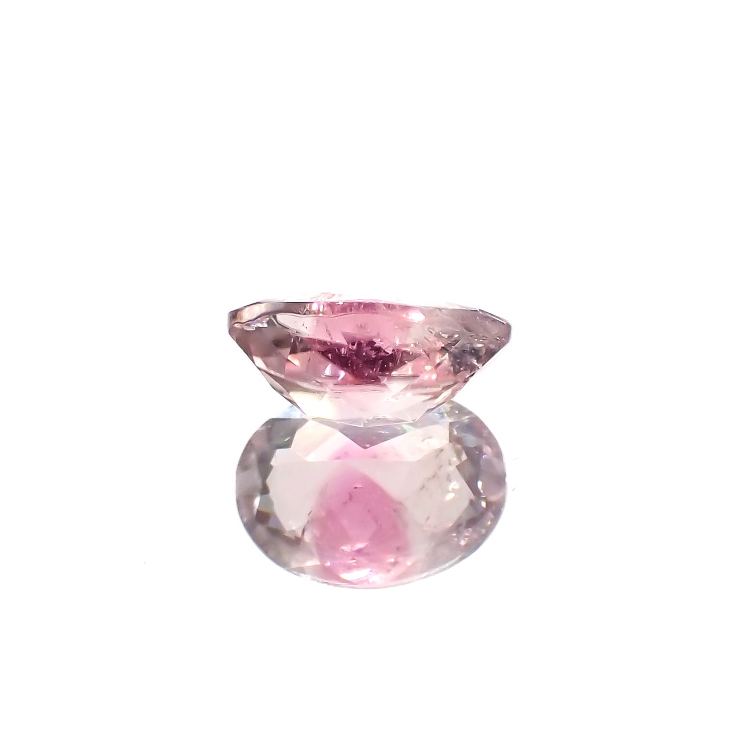 ピンククリスタルトルマリン(宝石名ピンク・トルマリン)コンゴ民主共和国産 1.17ct 識別済[230823230]8.1x6.1mm前後