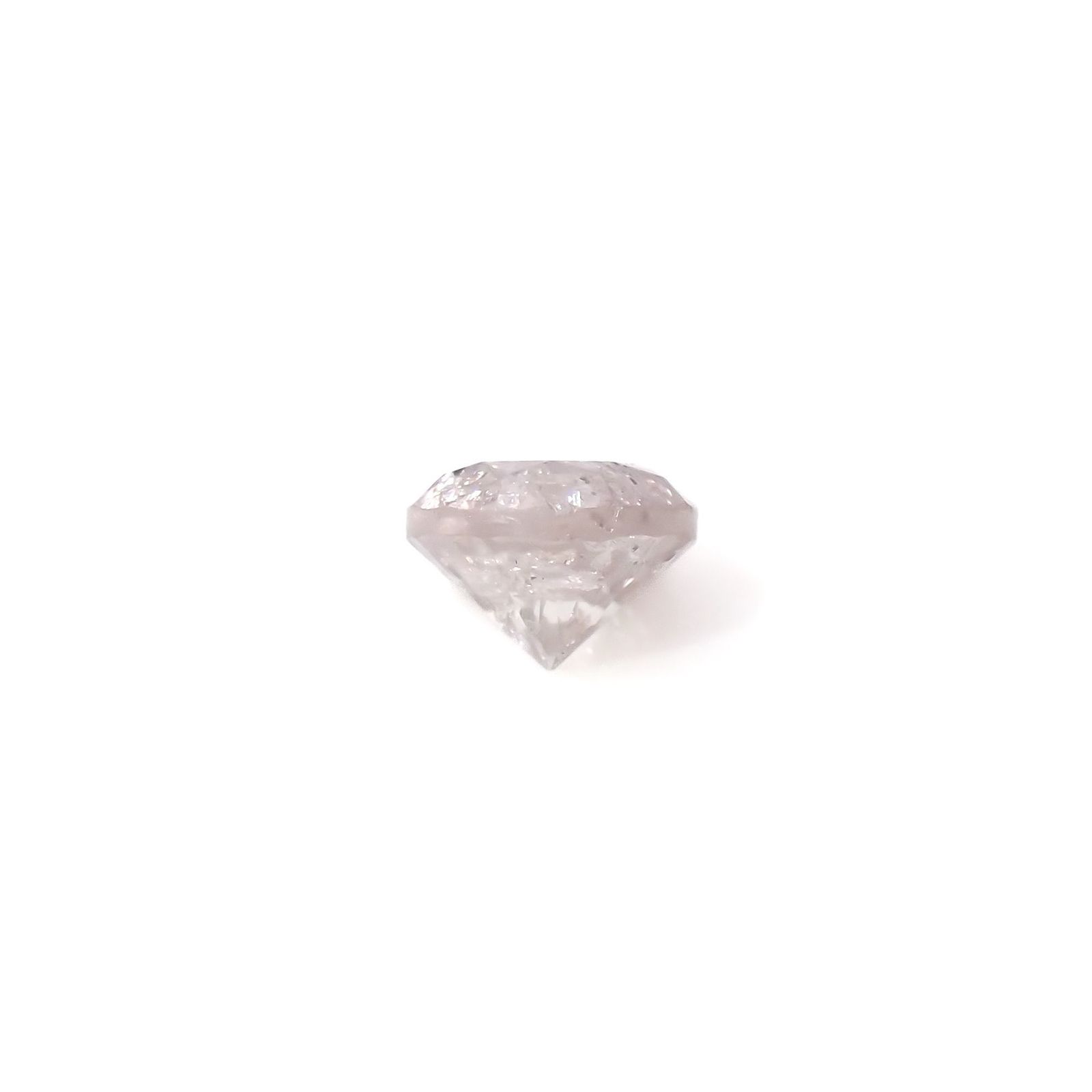 ピンクダイヤモンド(宝石名ダイアモンド I-2/VERY LIGHT BROWNISH PINK) 0.089ct ソ付(CGL)[230120138]2.59x2.68mm前後