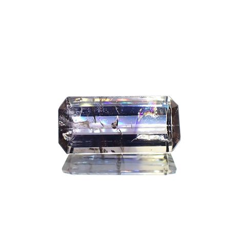 バイカラータンザナイト(宝石名バイカラー・ゾイサイト) タンザニア産 ソ付(彩珠) 3.272ct / 13.2x6.2mm前後 [210410784]