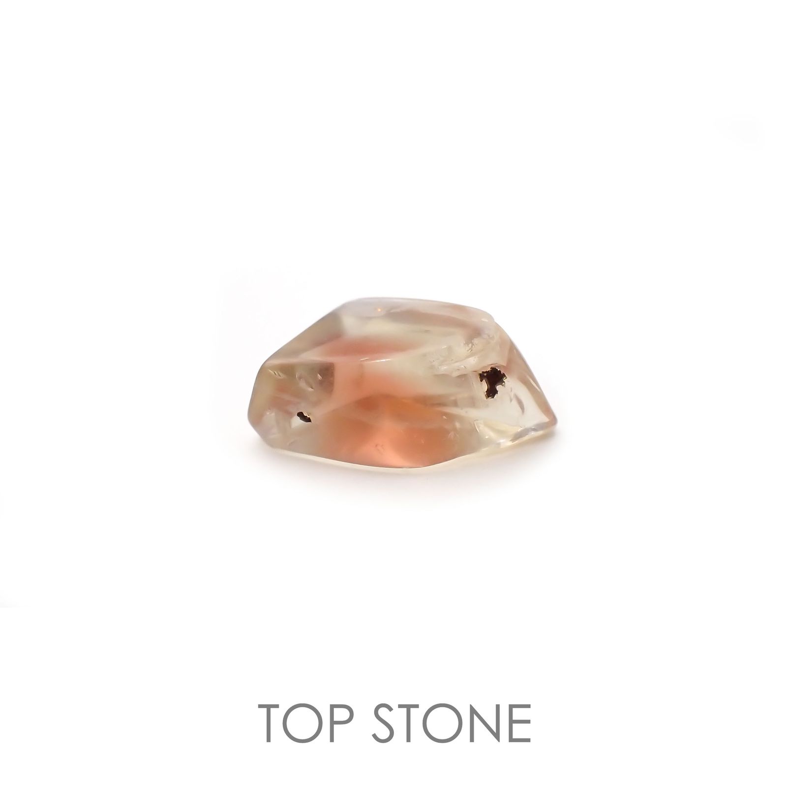 オレゴンサンストーン 原石スライス磨き アメリカ・オレゴン州産 5.88ct[220918002]15.9x8.5mm前後