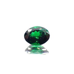 ツァボライト(宝石名グリーン グロッシュラー・ガーネット) タンザニア産 ソ付(彩珠) 1.524ct / 8.1x6.2mm前後 [210310348]