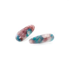 ◇リバーシブル・ペアセット◇バイカラーパライバトルマリンインクォーツ ブラジル産 12.78ct(2pcs合計)[231224453]23.8x9.6-9.7mm前後