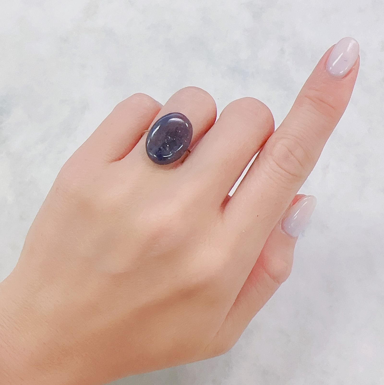 ブラッドショットアイオライト インド産 8.34ct[230622527]18.1x13.2mm前後