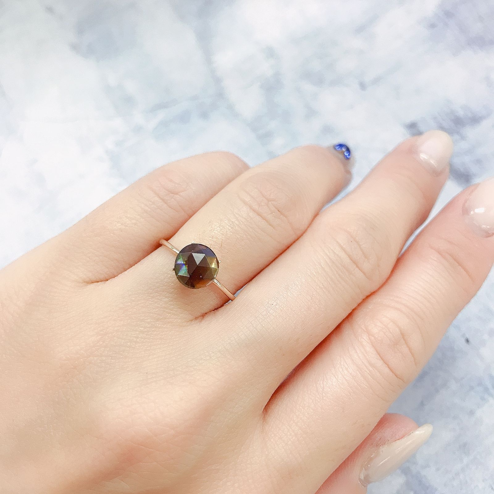 レインボーガーネット 日本・奈良県天川村産 1.92ct[220515991]7.4x7.2mm前後