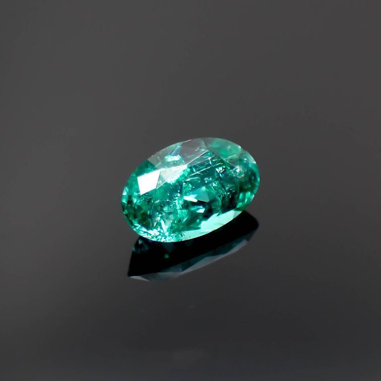 パライバトルマリン(宝石名トルマリン/別名パライバ・トルマリン)ブラジル・キントス鉱山産 0.396ct ソ付(宝貴協)・GIA鑑付[221018749]5.8x3.6mm前後