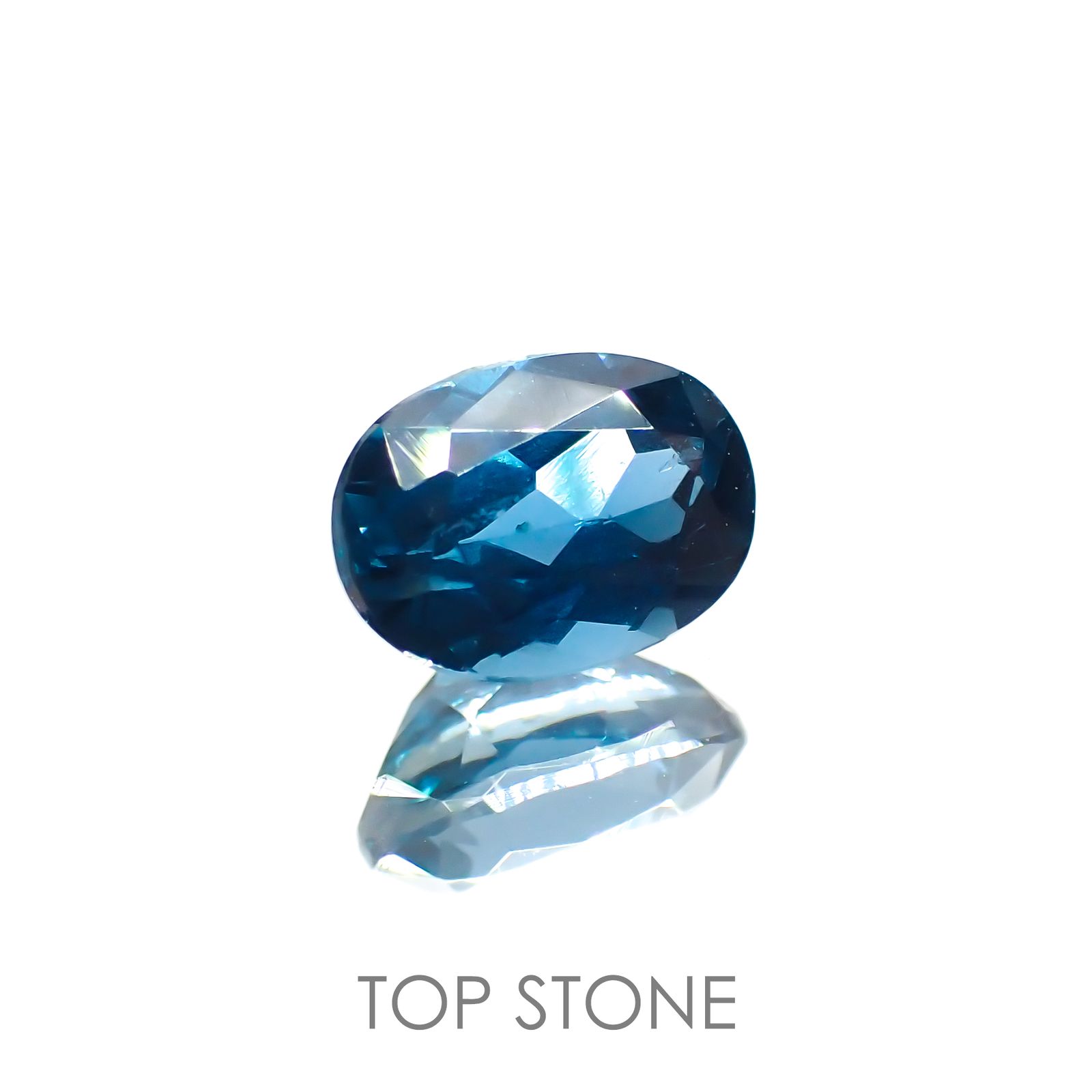 オーシャンブルーカイヤナイト(宝石名カイヤナイト) ネパール産 1.16ct 識別済[210711428]7.2×5.2mm前後
