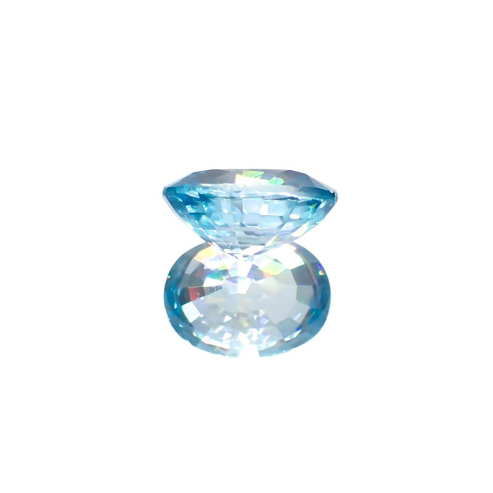 バイカラーブルージルコン カンボジア産 2.08ct [251018642]8.1x6.1mm前後