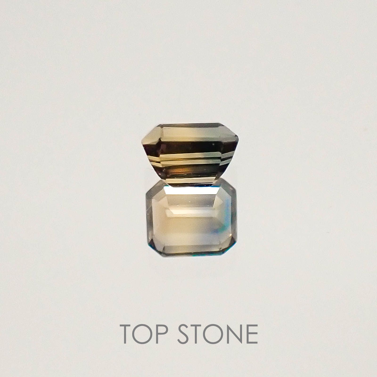 バイカラーサファイア(宝石名バイカラー・サファイア)タンザニア・ソンゲア鉱山産 0.22ct 識別済[220717149]3.3x2.8mm前後
