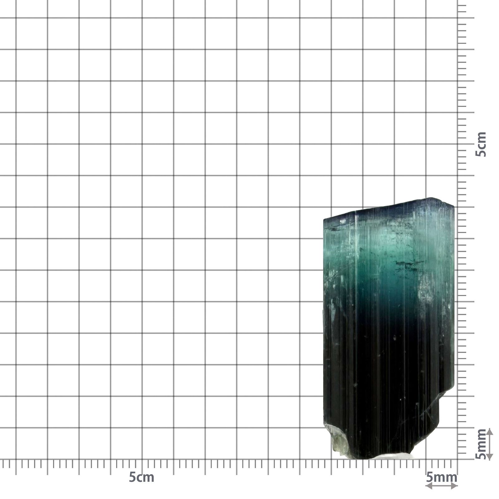 トルマリン柱状結晶原石 アフガニスタン・クナル州産 アクリル台座付き 132.24ct(26.44g) / 15.7x22.7x41.8mm前後 [260632366]