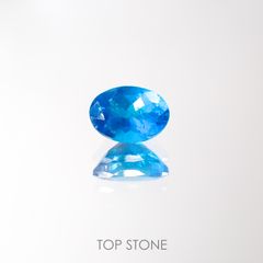 ネオンブルーアパタイト(宝石名アパタイト) マダガスカル産 0.79ct 識別済[211013055]6.7×4.9mm前後