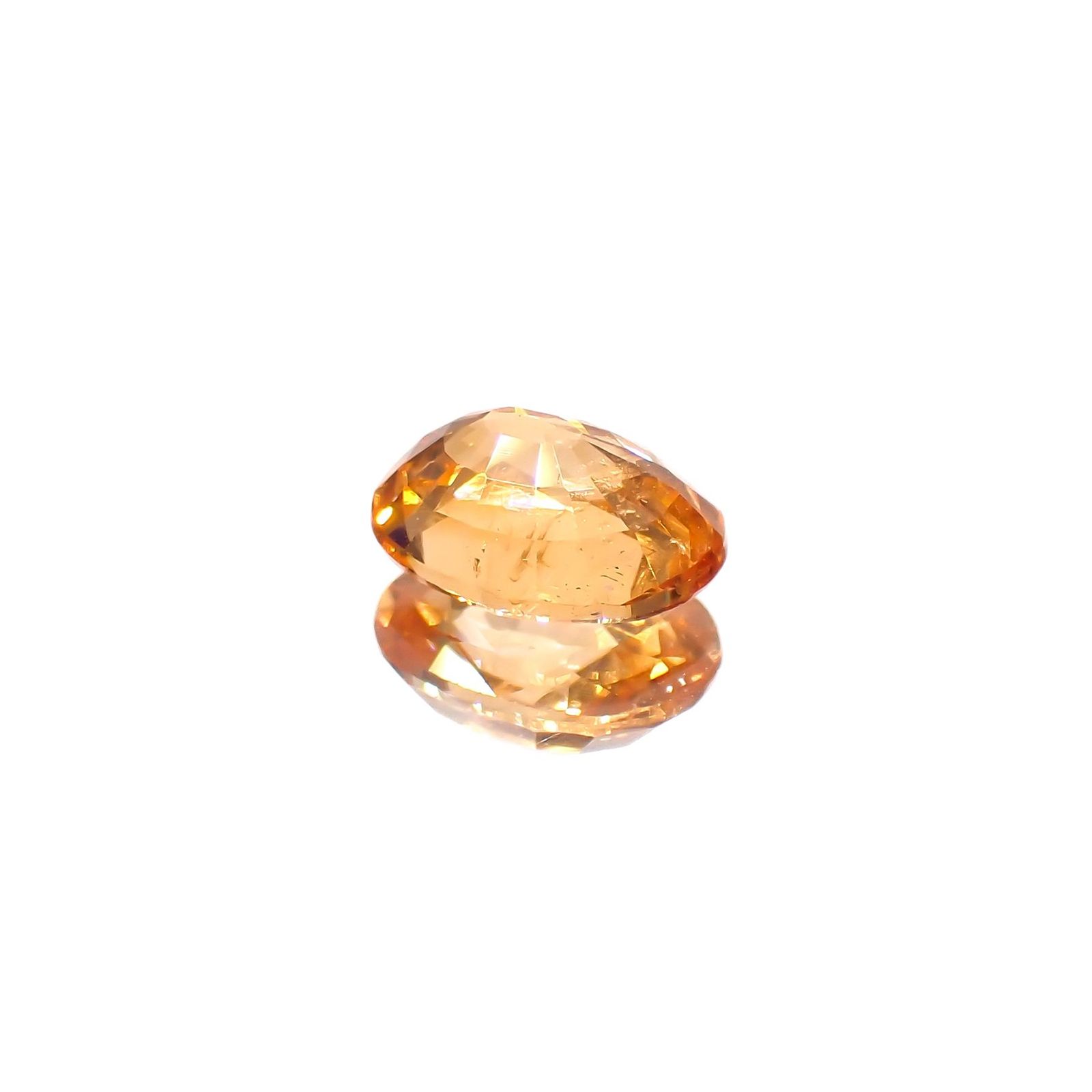 スペサルティンガーネット マンダリンオレンジカラー(宝石名ガーネット)ナイジェリア産 識別済 1.05ct / 6.8x5mm前後 [260623389]