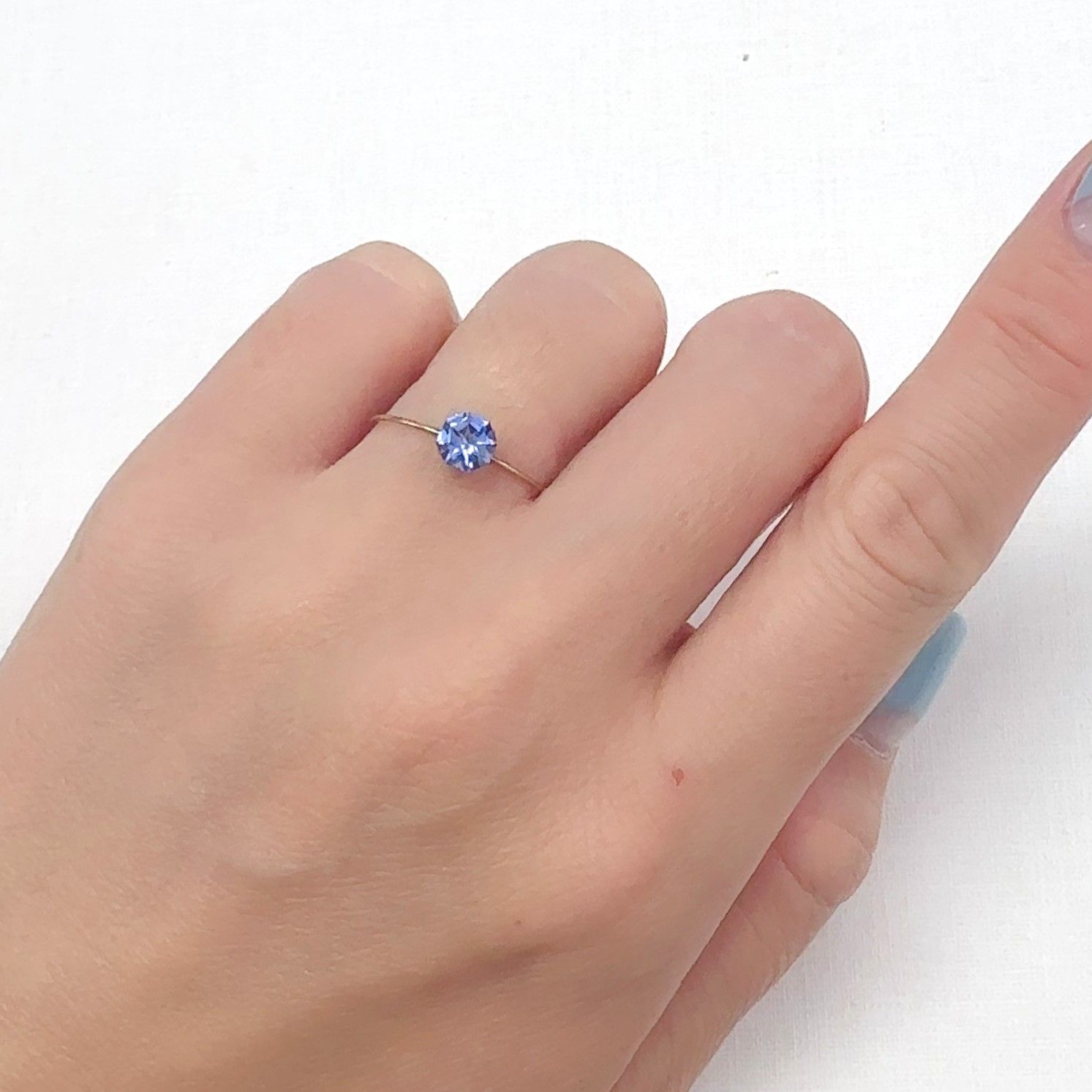 ◇オクタゴンカット◇タンザナイト(宝石名タンザナイト)タンザニア産 0.48ct 識別済[240628128]5x5mm前後