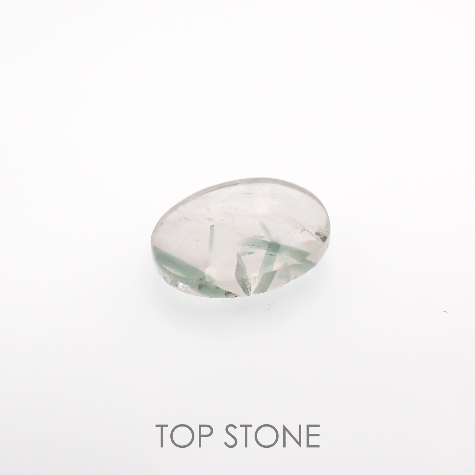 グリーントルマリンインクォーツ ブラジル・ミナスジェライス州産 10.78ct[221018313]18.6x15mm前後