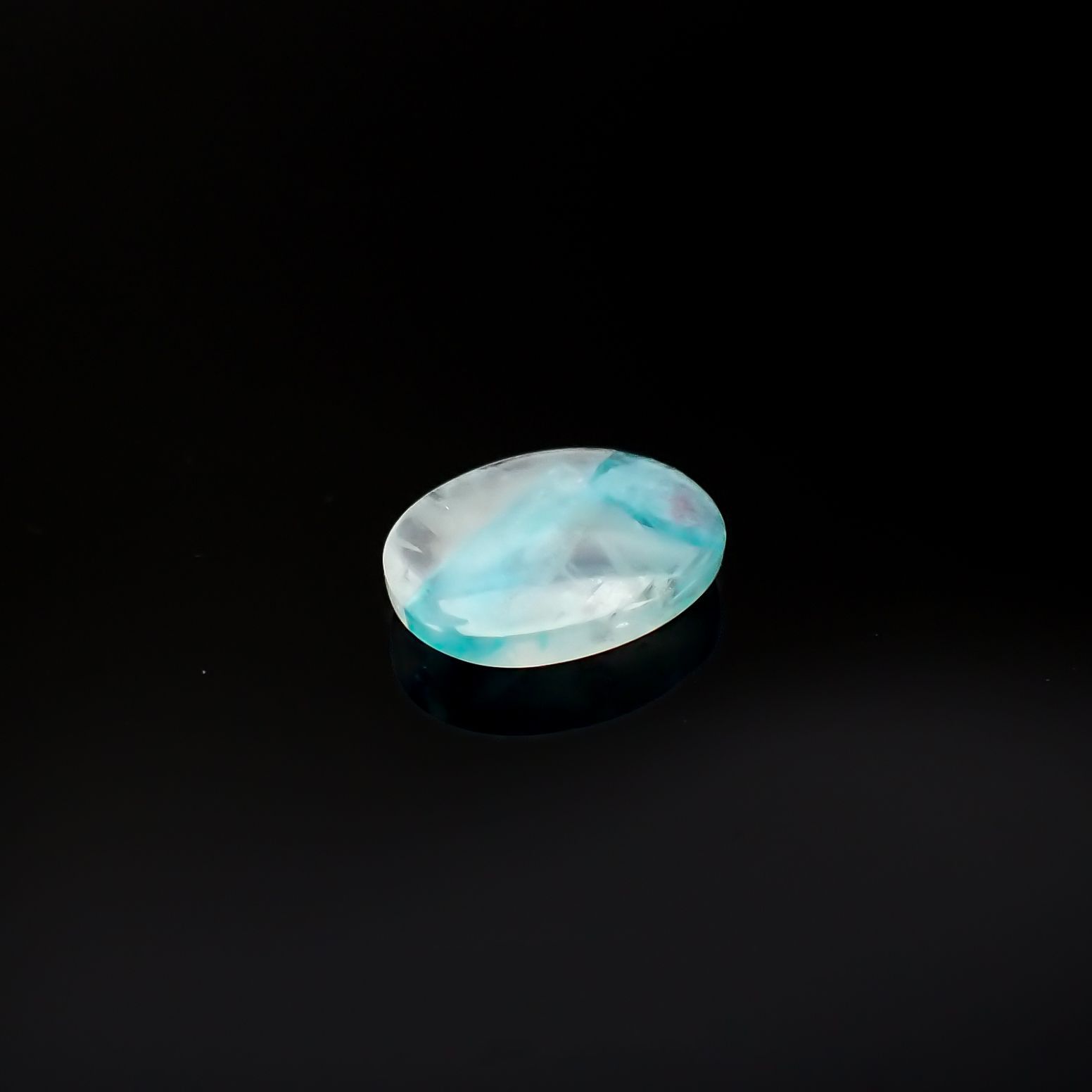パライバトルマリンインクォーツ ブラジル産 1.25ct[220716916]9.1x7.2mm前後
